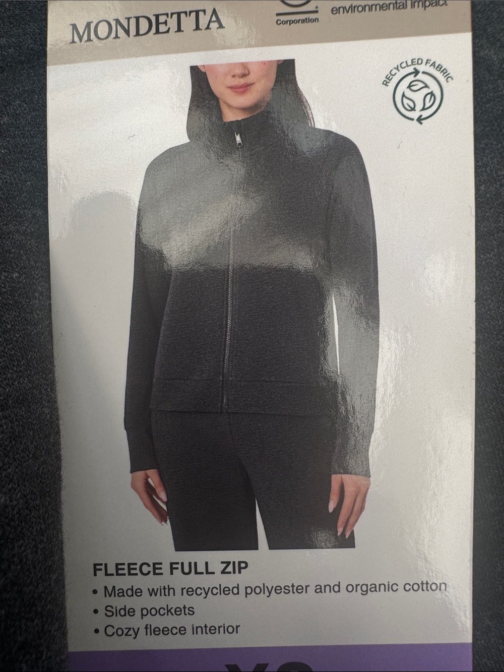 Mondetta Women's Fleece Full-Zip Jacket - Black
